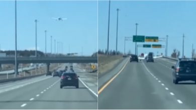 Photo of video | Un avion a aterizat de urgență, printre mașini, pe o autostradă. Momentul a fost filmat