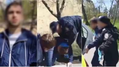 Photo of video | Un bărbat acuză polițiștii că l-ar fi agresat și amendat în timp ce se plimba cu familia prin parc. Reacția MAI