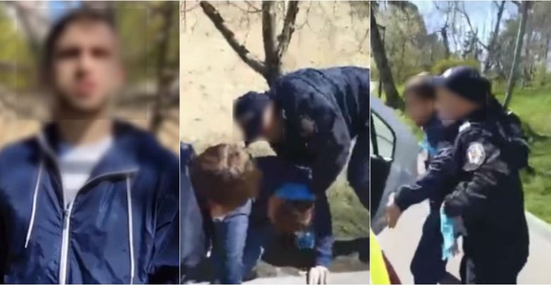 Photo of video | Un bărbat acuză polițiștii că l-ar fi agresat și amendat în timp ce se plimba cu familia prin parc. Reacția MAI
