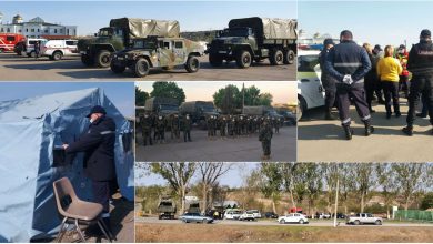 Photo of foto, video | La intrările în Etulia și Cișmichioi au fost mobilizate 15 unități de tehnică. Soldații, polițiștii și salvatorii au instalat corturi