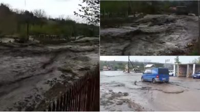 Photo of video | Drumuri pline de șuvoaie în Anenii Noi. Ploile torențiale au făcut ravagii într-o localitate