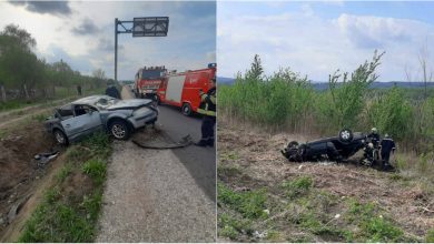 Photo of foto | Accident grav în raionul Strășeni: O mașină s-a inversat, iar alta a ajuns în șanț. Care este starea șoferilor?