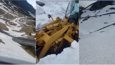 Photo of video | În timp ce noi ne bucurăm de soare, în munții României domnește iarna. Pe drumul Transfăgărășan stratul de zăpadă ajunge la șase metri