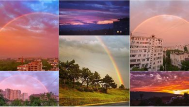 Photo of foto, video | A colorat cerul la apus și „le-a dăruit” un curcubeu. Natura îndeamnă moldovenii să nu își piardă speranța