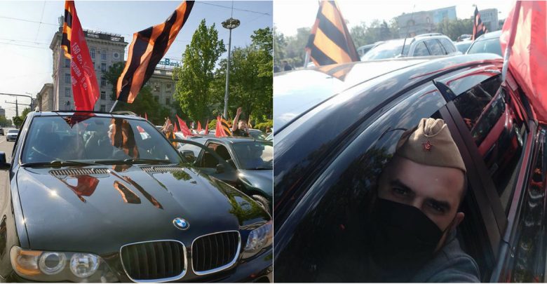 Photo of foto, video | Maraton auto dedicat zilei de 9 mai. Străzile Chișinăului s-au colorat în roșu, iar liniștea a fost perturbată de claxoane