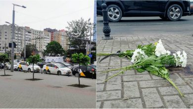 Photo of video | Claxoane și flori. Omagiu adus de către colegii taximetristului decedat în accidentul din această noapte