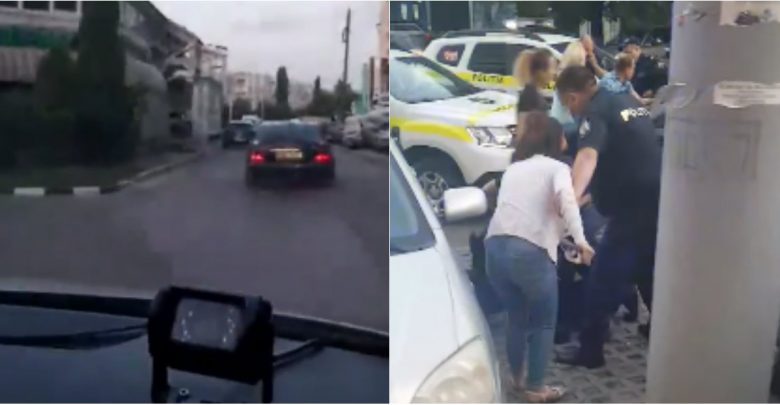 Photo of video | INSP a publicat imagini din timpul urmăririi bărbatului, care conducea haotic mașina, reținut aseară pe str. Alecu Russo din capitală