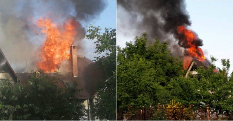 Photo of foto | O casă din Dumbrava a fost cuprinsă de flăcări. Pompierii cu șapte autospeciale au luptat aproape două ore cu focul