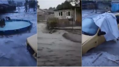 Photo of video | Locuințe inundate și drumuri devenite râuri. Ploile puternice au făcut ravagii în raioanele Ialoveni și Hîncești