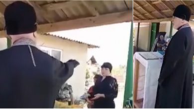 Photo of video | Slujbă de înmormântare, oficiată cu… „vițică” și „animală”. Conflictul unui preot cu o familie din Orhei