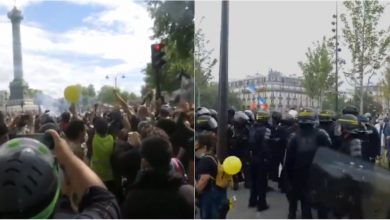 Photo of Ziua Națională a Franței, marcată de proteste violente. Lucrătorii medicali au ieșit în stradă să ceară salarii mai mari și condiții mai bune de muncă