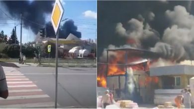 Photo of video | Incendiu de amploare la Bălți. Flăcările au cuprins 200 de metri pătrați dintr-un depozit