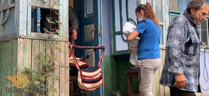 Photo of video | Femeia care și-ar fi abandonat copilul, într-o plantație din Nisporeni, a fost externată împreună cu bebelușul