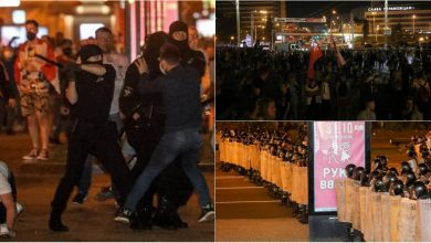 Photo of foto, video | Proteste masive în Belarus după ce Lukașenko ar fi obținut 80% dintre voturi. Manifestanții au construit baricade din tomberoane