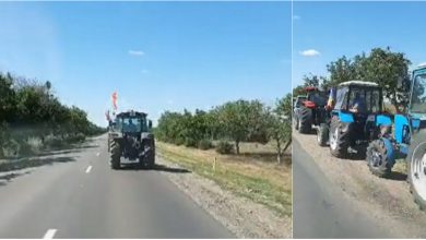 Photo of video | Se anunță un nou protest! Mai mulți agricultori s-au pornit spre Chișinău cu tractoarele