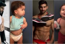 Photo of foto | Îi calcă pe urme! Imagini adorabile cu un băiețel de 3 ani care repetă fotografiile unchiului său model