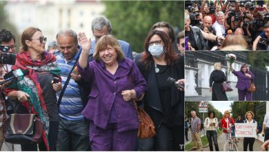 Photo of foto, video | Svetlana Alexievici este audiată în cadrul dosarului protestelor. Scriitoarea, aplaudată la Comitetul de Investigații din Belarus