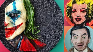 Photo of foto | Ce ai zice dacă „i-ai primi” pe Joker sau Mr. Bean în farfurie? O belgiană creează tablouri din ce găsește în bucătărie