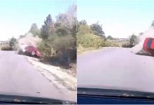 Photo of video | Imagini șocante cu accidentul de la Leova. Momentul în care mașina iese pe contrasens și se inversează de mai multe ori