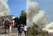 Photo of foto, video | Flăcările devastează Filarmonica Națională deja de câteva ore. Imagini și detalii de la fața locului