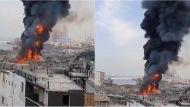 Photo of video | Incendiu puternic în portul din Beirut, la o lună de la explozia care a devastat capitala Libanului
