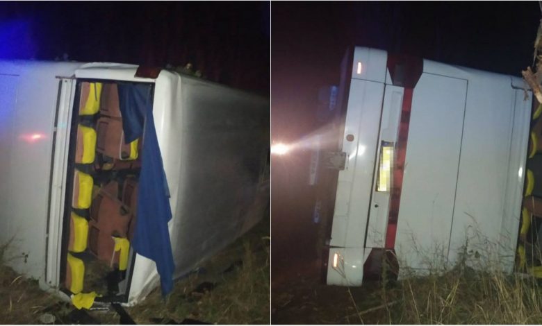Photo of foto | Un autocar de pe ruta Chișinău-Moscova s-a răsturnat în Ucraina. În vehicul se aflau 37 de persoane