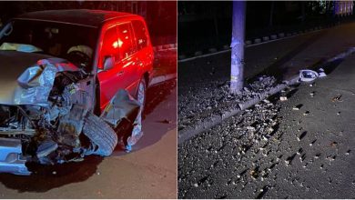 Photo of foto | Impact puternic în centrul capitalei! O mașină a fost grav avariată după ce a tamponat un pilon de electricitate