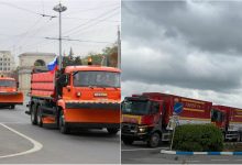 Photo of foto | 5 Kamaz-uri donate de ruși, expuse în centrul capitalei. Șoferii – supărați pe ambuteiaje, iar unii internauți amintesc de ajutorul românesc întâmpinat sub pod