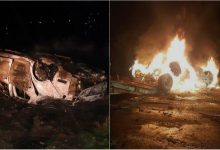 Photo of foto | Un bărbat din Drochia s-a stins din viață în mașina cuprinsă de flăcări. Vehiculul tamponase violent o remorcă înainte de a lua foc