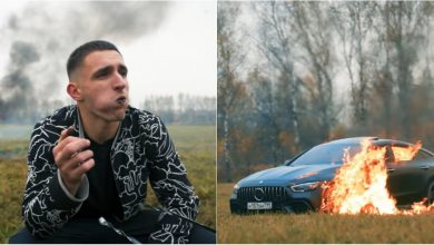 Photo of video | Un vlogger rus și-a incendiat intenționat mașina. Milioane de oameni au privit cum „ard 150.000 de euro”