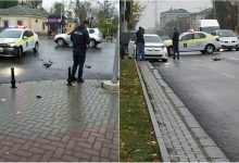 Photo of foto | Accident în centrul capitalei. Un automobil al Poliției și o Toyota s-au tamponat pe bd. Ștefan cel Mare și Sfânt