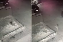 Photo of video | O fetiță de 6 ani a căzut în zăpadă de la etajul patru al unui bloc, s-a ridicat și… a plecat acasă