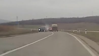 Photo of video | S-a angajat într-o depășire fără a se asigura. Momentul unui accident pe traseul Chișinău-Bălți, surprins de o cameră de bord