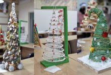 Photo of foto | Atmosferă de sărbători în stil creativ. Exemplare savuroase de pomi de Crăciun, create de studenții de la Arte