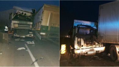 Photo of foto | Două camioane s-au tamponat violent la Călărași. Unul dintre șoferi a avut nevoie de ajutorul medicilor