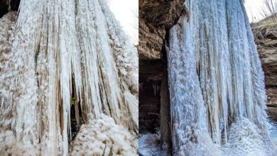 Photo of foto, video | Natura își demonstrează măreția! Din cauza gerului, cascada de la Țîpova a devenit „tărâm al gheții”