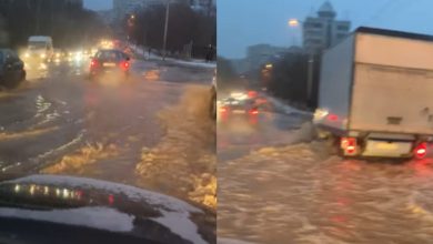 Photo of video | „Va fi patinoar”. O stradă din preajma Grădinii Botanice din capitală a fost inundată