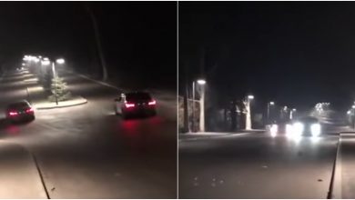 Photo of video | Cursă auto nocturnă în parcul Valea Trandafirilor. Doi șoferi, filmați cum gonesc printre copaci. Înregistrarea a ajuns pe TikTok