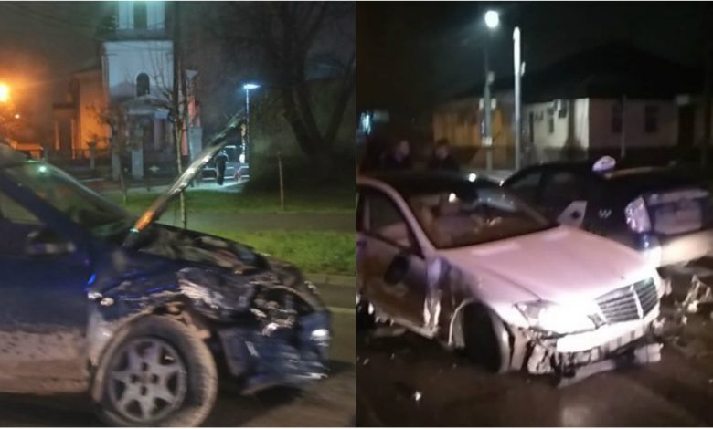 Photo of foto, video | Două accidente cu implicarea mașinilor de taxi s-au produs noaptea în capitală. O persoană, transportată la spital