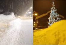 Photo of video | Nămeți de doi metri în Italia. Un sat a fost blocat din cauza ninsorilor, iar salvatorii se deplasează cu vehicule pe șenile