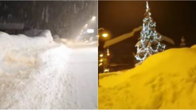 Photo of video | Nămeți de doi metri în Italia. Un sat a fost blocat din cauza ninsorilor, iar salvatorii se deplasează cu vehicule pe șenile