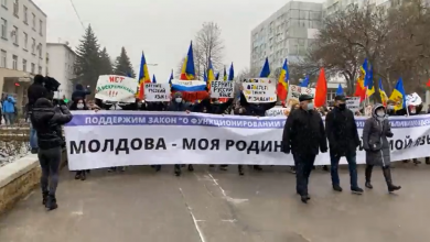Photo of video | „Nu suntem o colonie românească”. Socialiștii au desfășurat un miting „în apărarea limbii ruse” la Bălți, nemulțumiți de decizia CC