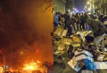 Photo of foto | Violențe în Spania: Anarhiștii au ridicat baricade, au distrus vitrine și au incendiat pubele pentru a patra zi la rând