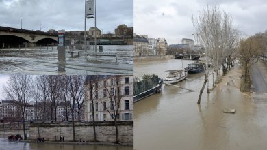 Photo of foto | Mai multe străzi din Paris, inundate. Râul Sena a ieșit din albie