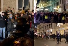 Photo of video | Manifestații nocturne la Moscova și Sankt-Petersburg după condamnarea lui Navalnîi: Peste 1000 de persoane, reținute