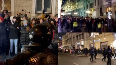 Photo of video | Manifestații nocturne la Moscova și Sankt-Petersburg după condamnarea lui Navalnîi: Peste 1000 de persoane, reținute