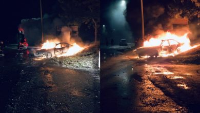 Photo of foto | Un BMW a luat foc după ce s-a izbit de un pilon electric în capitală. Pasagerul din vehicul a decedat
