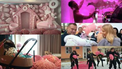 Photo of video | Flori, tuneluri din baloane, dansatori… și un deputat de la Chișinău. Surpriză „ca-n povești” pentru o moldoveancă de la Odesa, externată din maternitate
