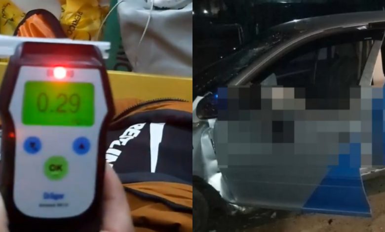Photo of video | Aventurile nocturne ale unui taximetrist: A „sărutat” cu mașina un copac în timp ce fugea de Poliție