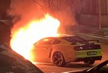 Photo of foto | Un Ford Mustang a ars ca o torță pe o stradă din Chișinău